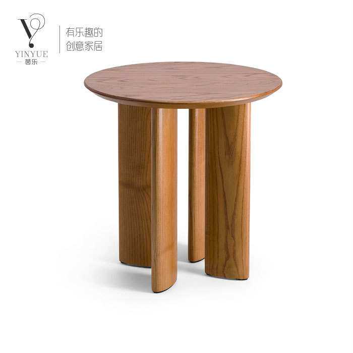北欧现代沙发边几洽谈小桌子小户型圆几轻奢小角几卧室小圆桌户外