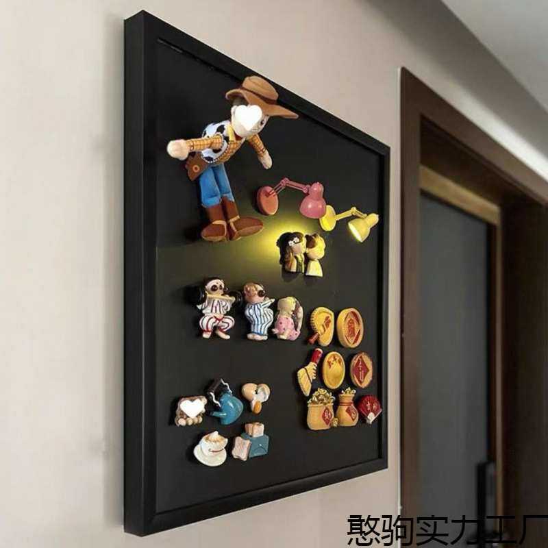 磁吸黑板电表箱遮丑神器配电箱遮挡装饰画免打孔新款冰箱贴展示板