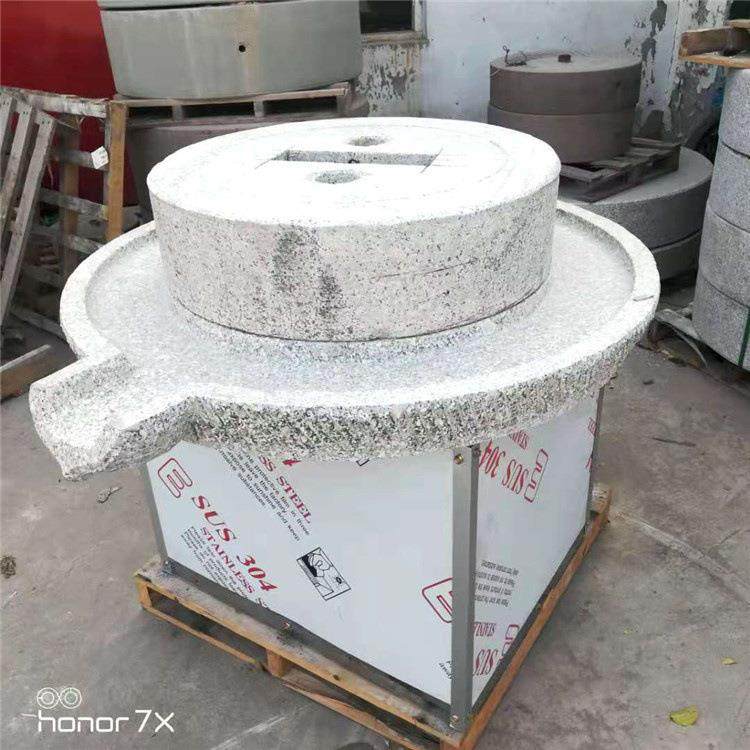 1.5米1.6米双碾砣电动石碾价格全自动石磨小麦面粉机