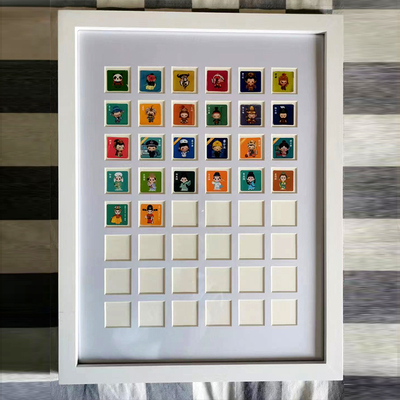 48宫格子100荷兰卡纸相框油画棒手绘作品装裱画框架小百喜图红书