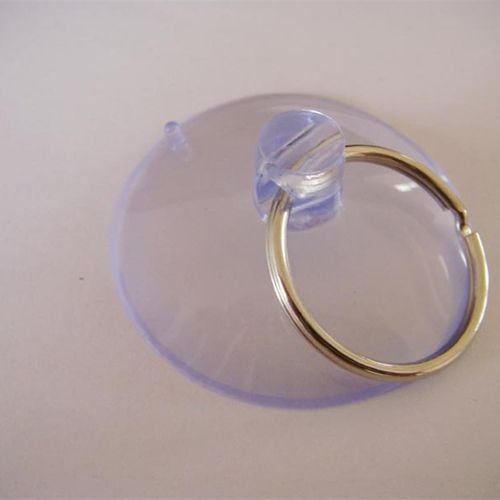 透明吸盘 透明橡胶吸盘 钥匙圈加吸盘 (大)直径5cm 100套抖音