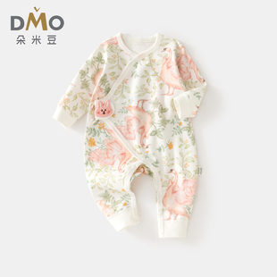 全棉婴儿蝴蝶衣无骨新生儿和尚服秋冬打底宝宝爬服四季 婴儿衣服 款