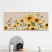 饰 数字油画diy填充油彩手工绘画画涂填色大尺寸挂画装 向日葵