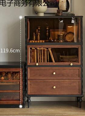 中古实木边书视柜CGD客厅电斗柜边柜酒柜展示柜法柜式沙发柜陈列