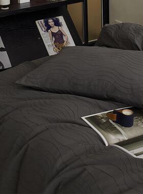 棉60s式全纯花棉双拼纯色水洗棉提四137件套床单床笠日款套件