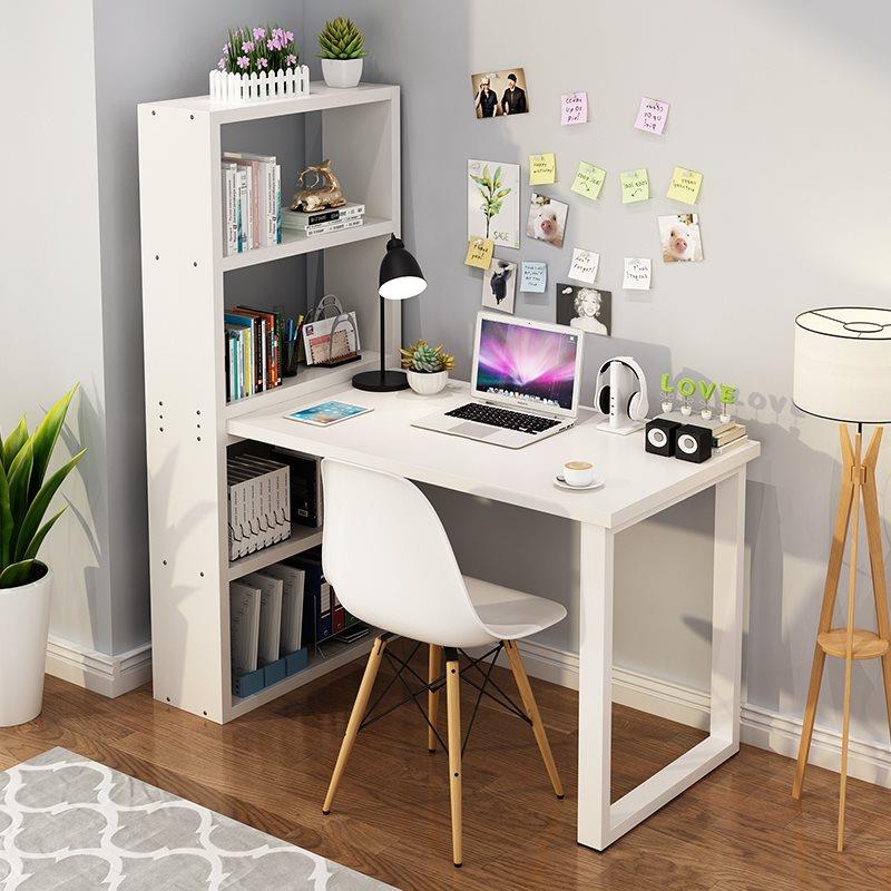 新品简易用双组人台式家电脑桌书双人书桌柜书桌一体桌架合经济型