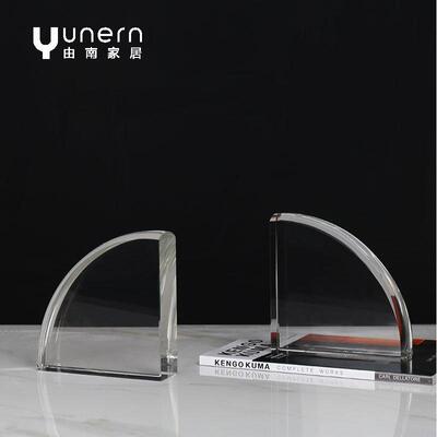 现代简约轻奢柜透明台档摆件样板房售楼处书书房78201软装饰品意