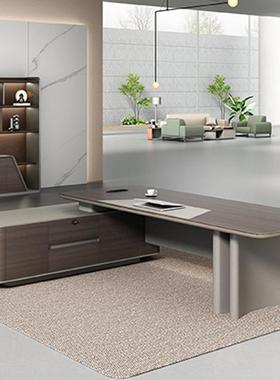 高档豪华总裁老办公桌现代RDV板椅组合尚大气大班时台老桌板办公