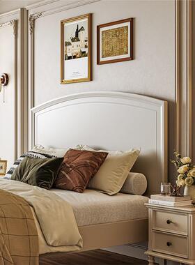 法式奶油风木KXX床实1.8米卧现代简约双人床白轻奢次卧主1.5色储