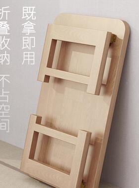 橡胶木飘窗桌子叠炕桌家用小实27木榻米矮桌小茶几桌餐桌折免榻安