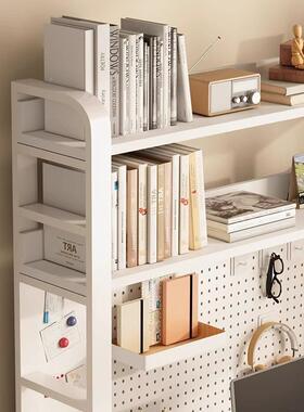 新款桌面洞洞子板置物纳架学学习书生桌上收架办公电84360脑桌多