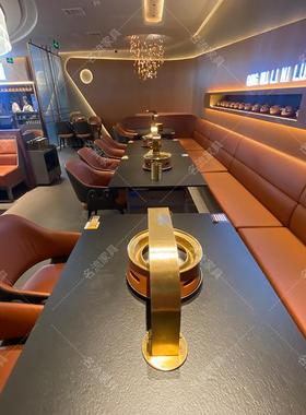 火烧KBG石桌面弯头下排烟炉电磁电两碳用泥炉烤肉桌通用餐椅组桌