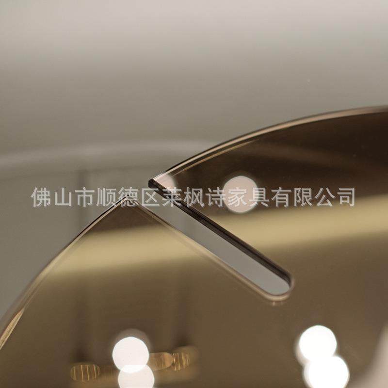 意式轻角奢茶色玻璃沙发客厅现代简约创意设LIB计边师极简床几头