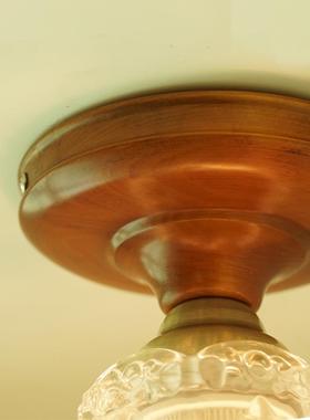 水晶玻璃玄灯美式复古过道阳关台走廊灯法中实木78038卫生式间吸