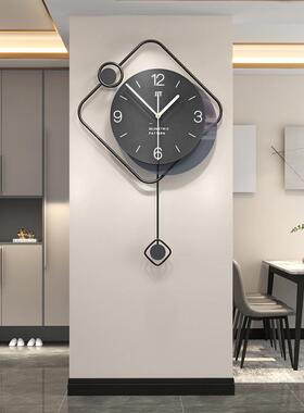 现玄代简约术钟表BEY客厅关背景装饰挂钟时尚个艺创性意时钟挂墙