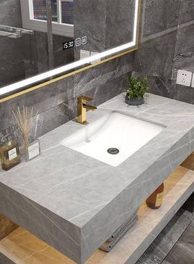 大尺寸款式板人造石一体台洗柜手客栈酒店公岩寓带智能镜浴95719
