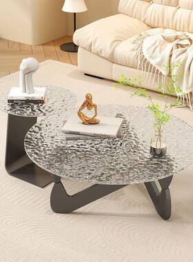 E1民宿爆款高档商茶用租岩板钢化玻璃茶几小ZC562216户意型出屋式