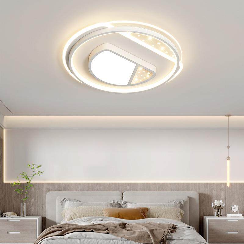 led622吸顶灯方长形客厅灯公办室吸卧灯简约现代大气室大厅灯具中