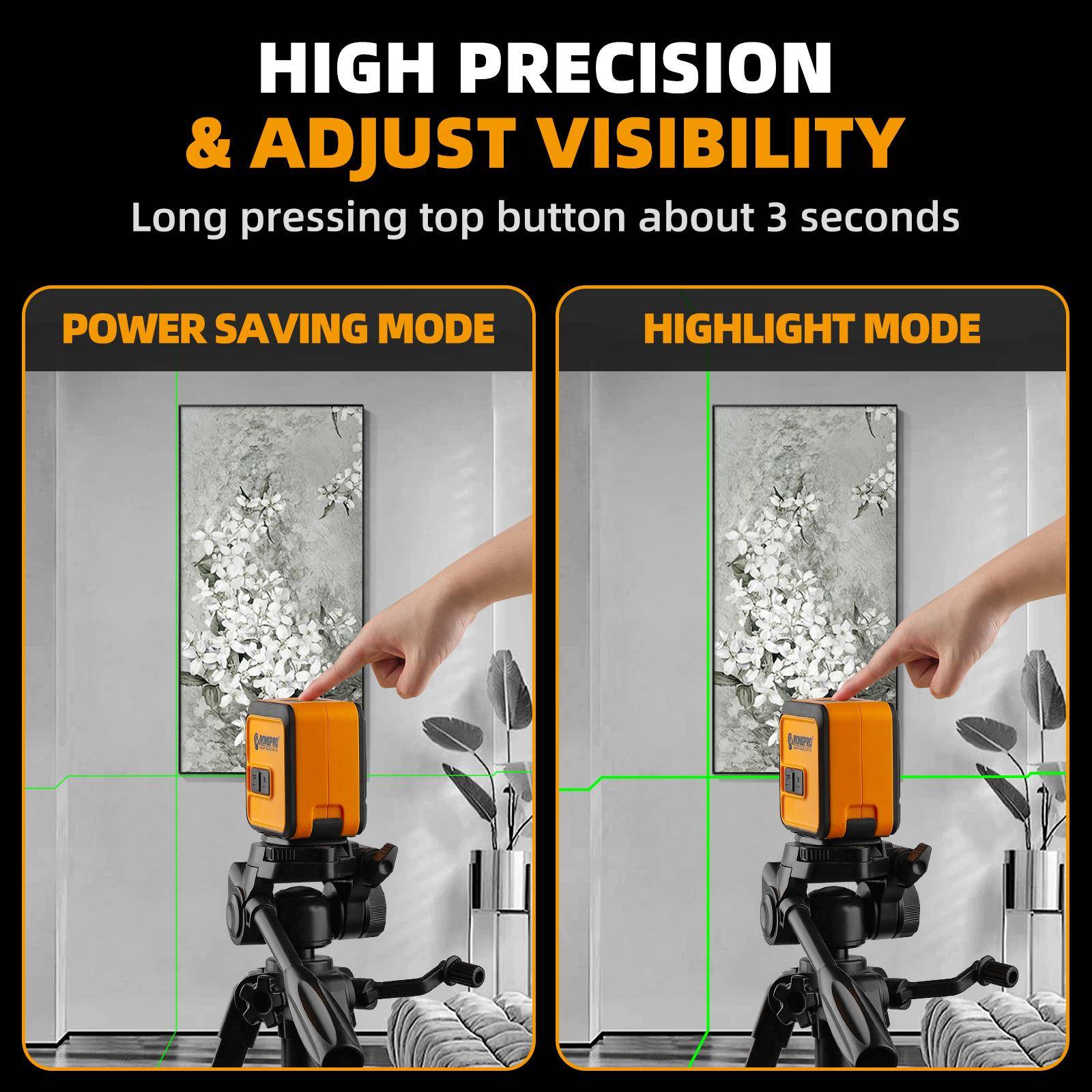 户外水平光仪红绿迷你携式2线强光高精度自动线红NLC外线便平水打