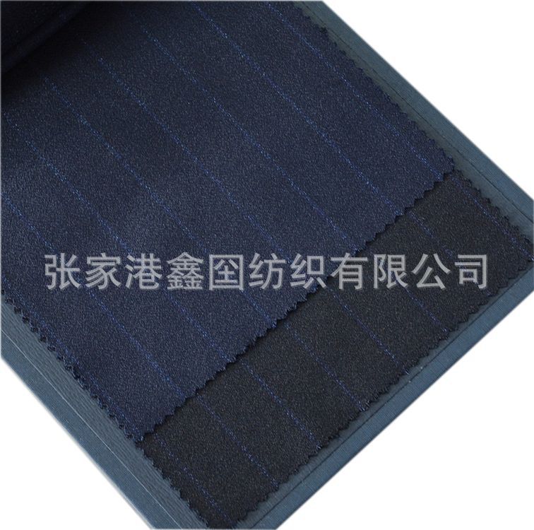 99%羊毛含桑蚕丝 条纹花呢 意大利风格高纱支 精纺面料 进口品质