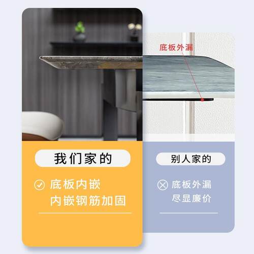 天然奢石餐桌大理意大利轻奢极长方户形餐桌高简IMG档别石墅大型