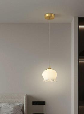 全花铜法OBK式美式餐奶油风铃兰朵卧吊灯衣帽间客厅厅简约复古室