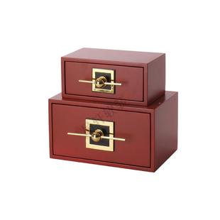 妆漆台 饰创意家居梳装 新样中式 板房软烤抽屉收纳盒卧室书柜OJI装