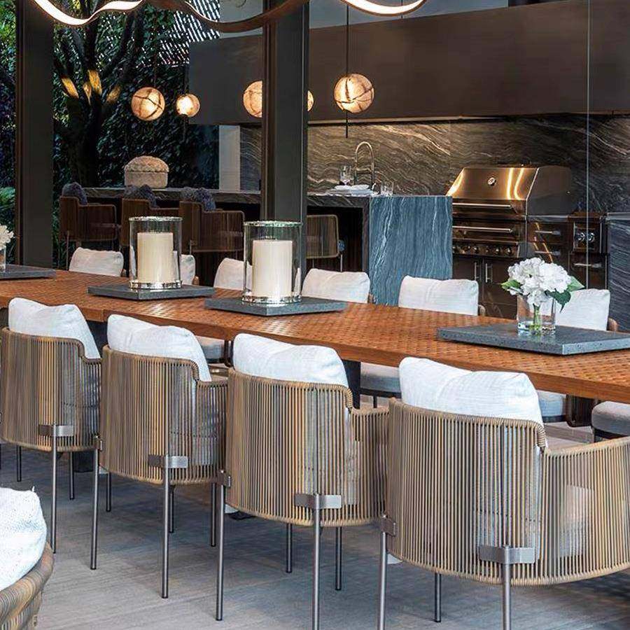 高端户外桌椅庭院院子长JFZ-1251桌露墅天防水别外花园露台藤编室,商业/办公家具,商用藤编家具,淘宝优惠券,粉丝福利购,淘宝优惠卷