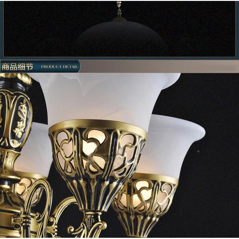 欧式吊灯大古铜色双层吸XVY顶豪复古复式楼别酒店客墅厅灯华气