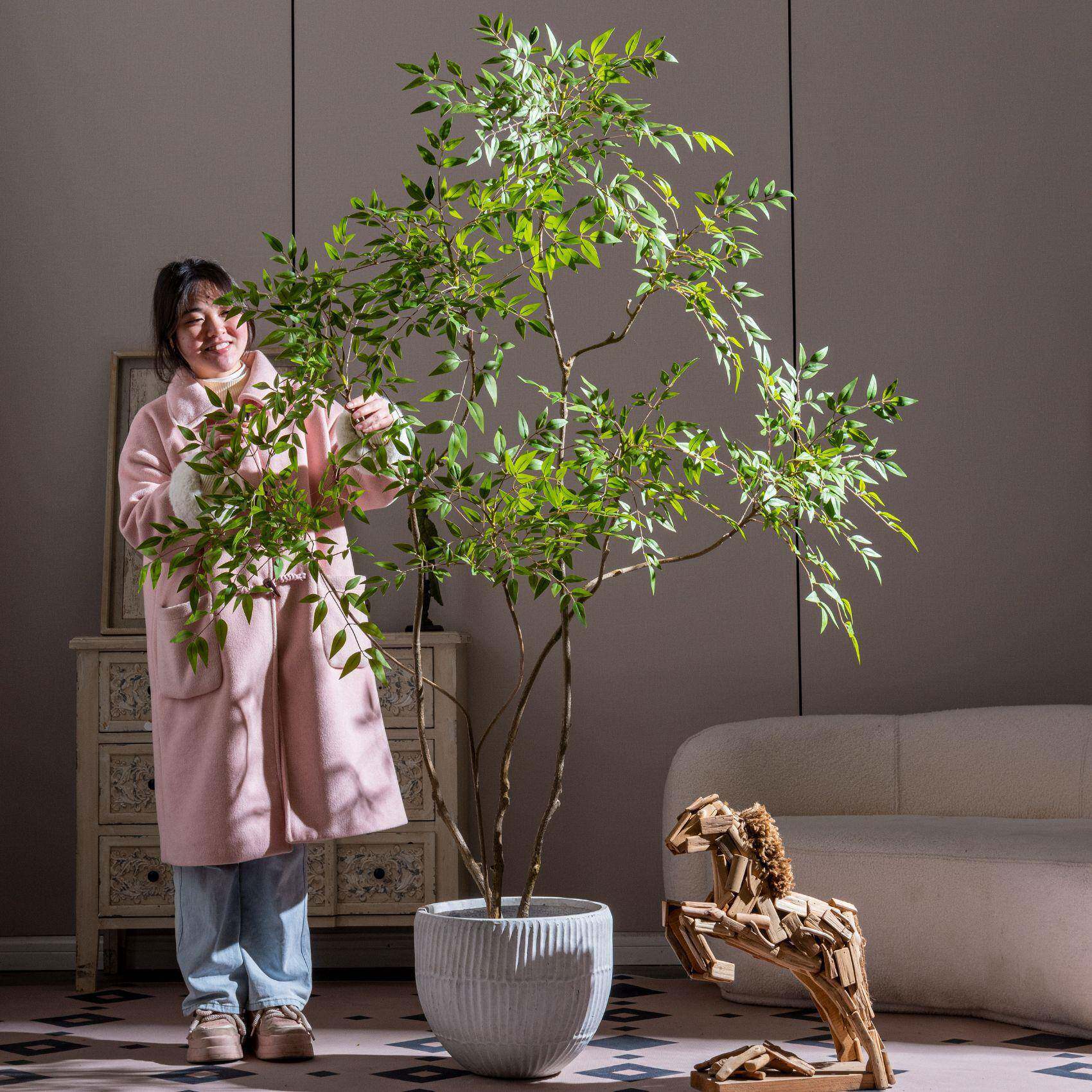 大植型仿真植物南天竹仿盆栽厅室内落地摆NTZ-9件生绿家居客装饰