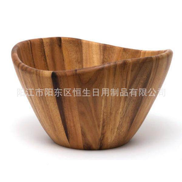 ITL相思木沙拉号碗家用木碗实木质水菜大碗创果意汤碗面碗儿童