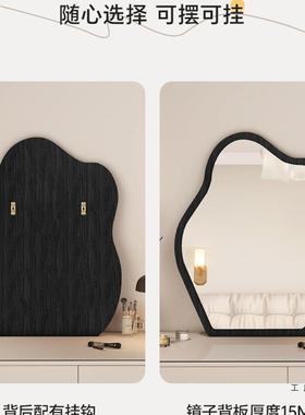 中古化妆镜梳妆镜子客梳厅玄关台桌复古装饰镜可壁挂面986妆镜穿