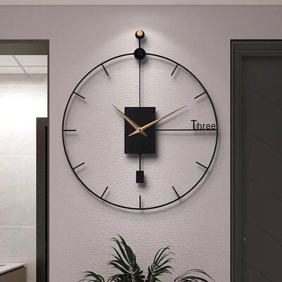 V3N客挂钟厅免打孔家用简约创意表时尚餐钟表大气新挂款202KUR厅5