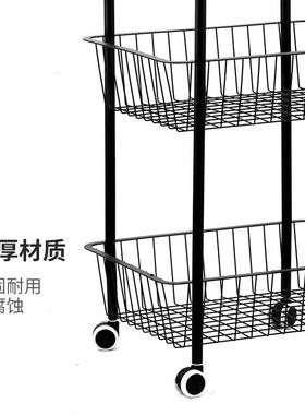 厨房纳架夹缝推小可移动收纳篮铁MZY-188艺三收层车置物架推车