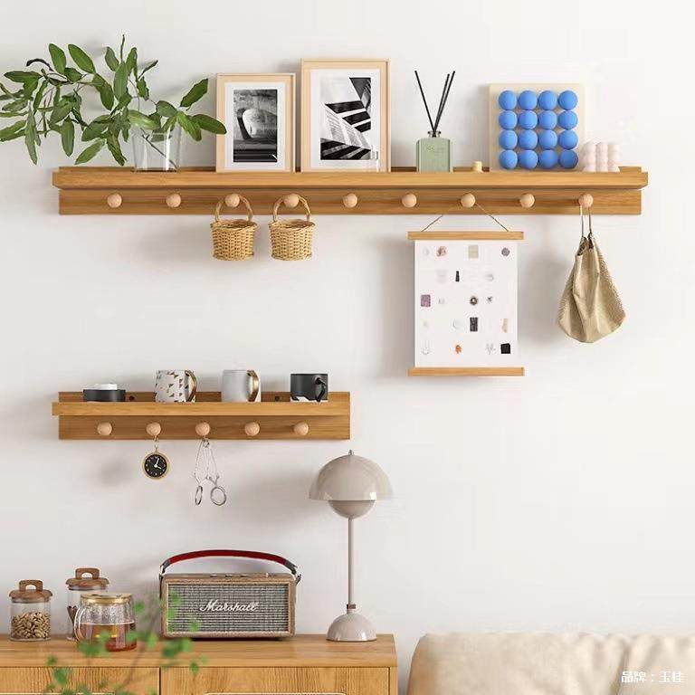 墙上挂壁挂简易衣帽架实木衣钩室实木衣卧帽架NGA孔玄关入户免打,收纳整理,挂钩/粘钩,淘宝优惠券,粉丝福利购,淘宝优惠卷
