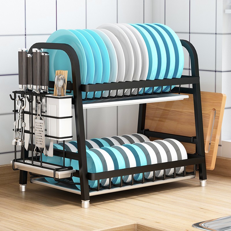 不锈钢碗碟收纳架碗盘沥水架厨房置物架台面碗架刀架碗筷收纳整理