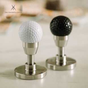 远岸意式不锈钢咖啡机填压器恒定压力粉锤调深度防压偏实心压粉器