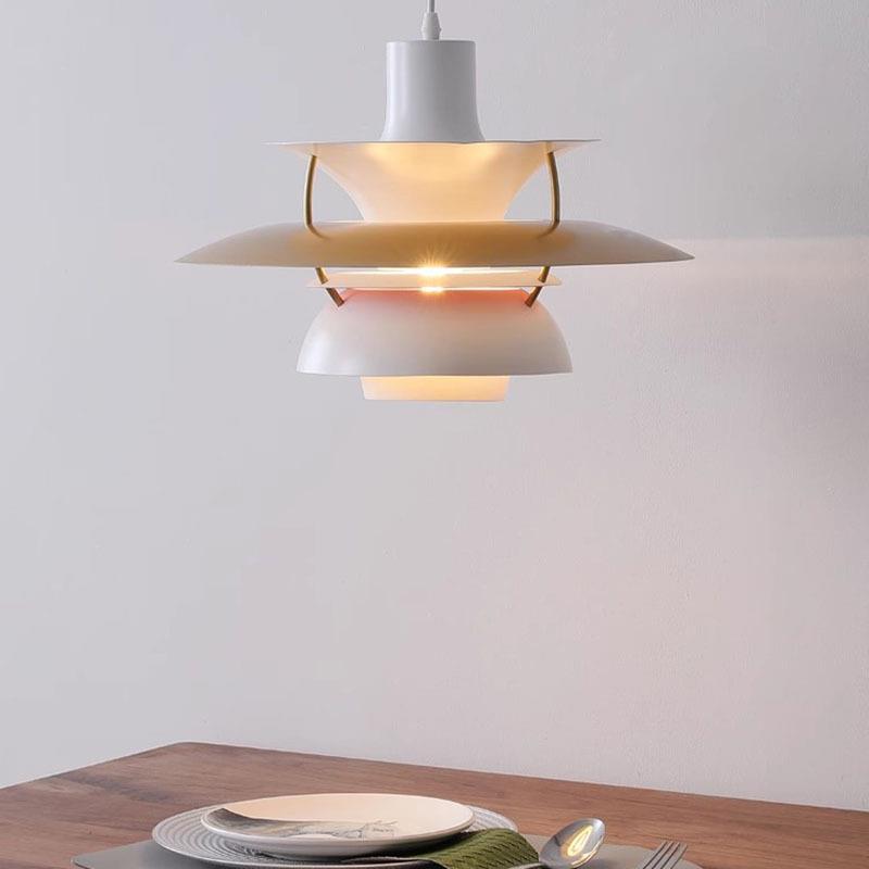 丹麦ph5吊灯餐厅北欧设计师饭厅吧台岛台餐厅灯复古风智能控制