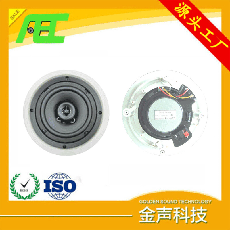 AECJ 厂家直供 6.5寸 2音路喇叭 天花板喇叭 8欧25瓦 全频扬声器