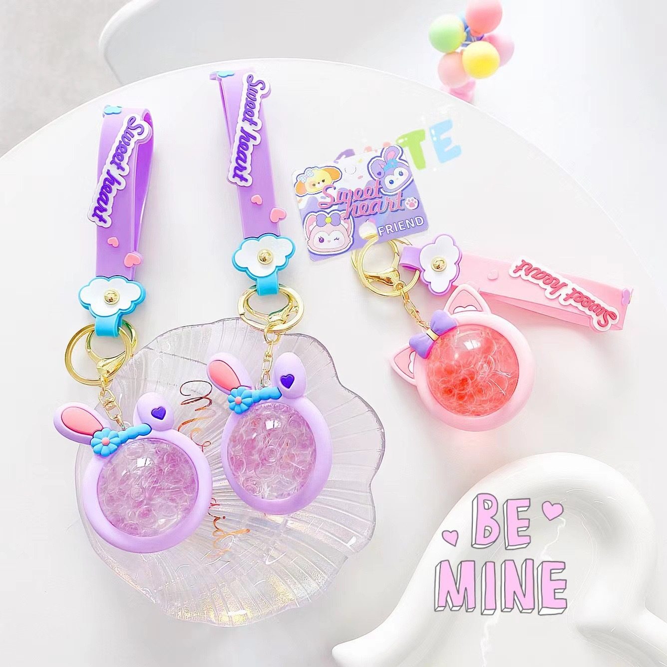 创意甜蜜蜜好朋友入油挂件萌趣可爱少女心背包配饰钥匙链活动礼品