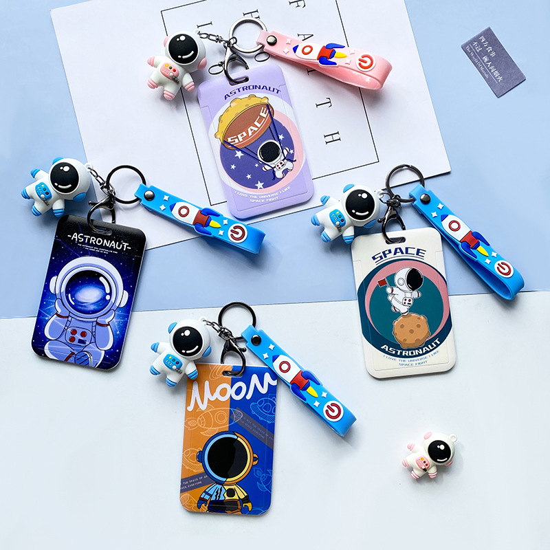 塑料滑盖硬壳太空人卡套学生校卡