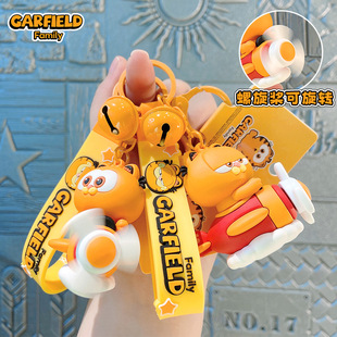 正版加菲猫小飞机公仔钥匙扣创意趣味学生包包挂件精致礼品货源