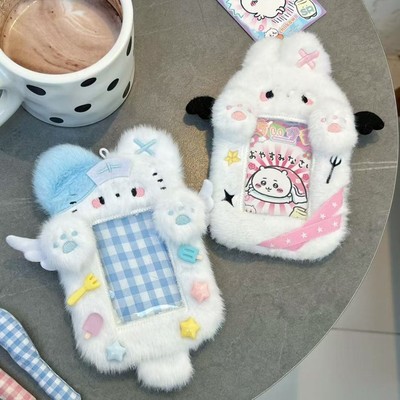 高颜值毛绒周边卡套天使猫兔校园