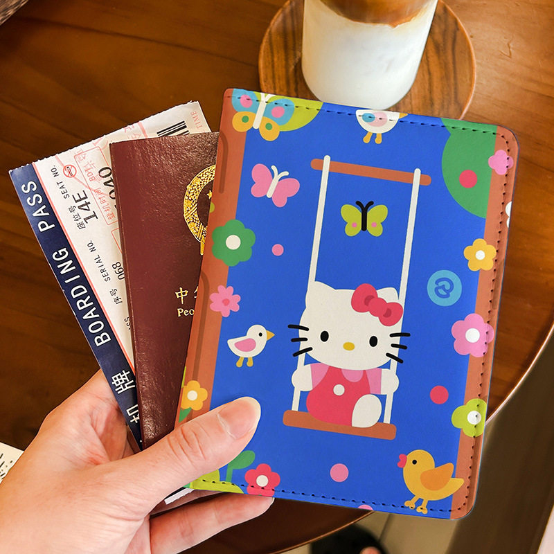 可爱的HelloKitty护照夹证件包保护套多功能卡包出国旅行便携收纳