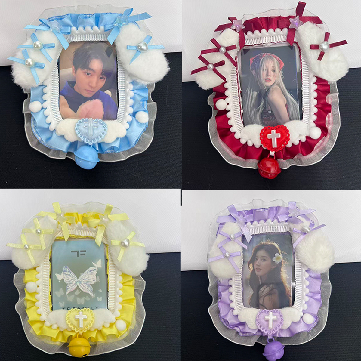 铃铛垂耳卡套7件套应援反光成品创意挂件明星娱乐圈带挂绳校牌工