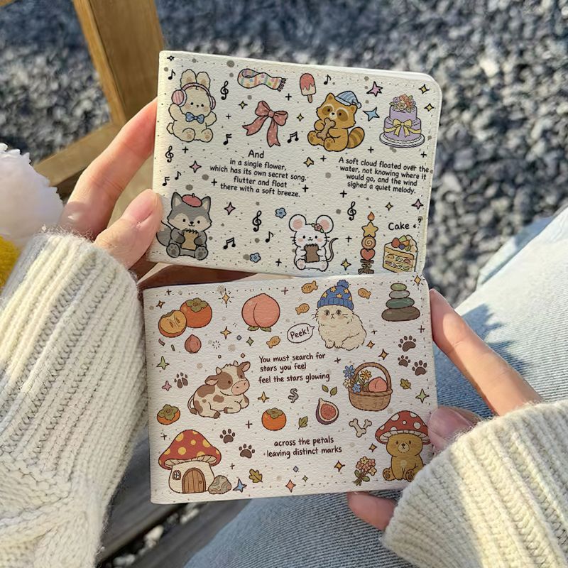 温馨治愈卡通动物驾驶证保护套二合一行驶证机动车驾照本证件皮套