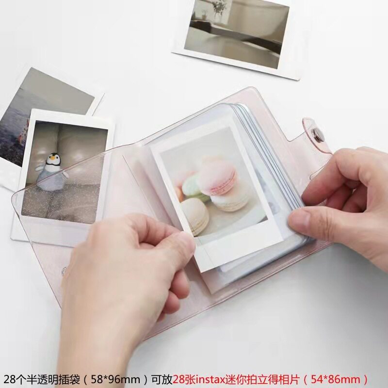 PVC金葱相册时尚炫彩透明卡册instax迷你拍立得相册便携名片卡包