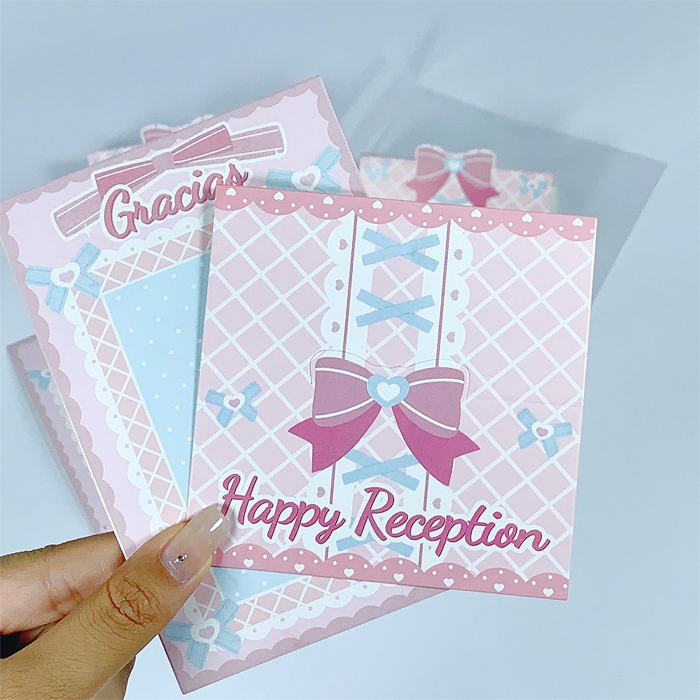 蝴蝶结立体卡头蝴蝶结卡背小卡卡