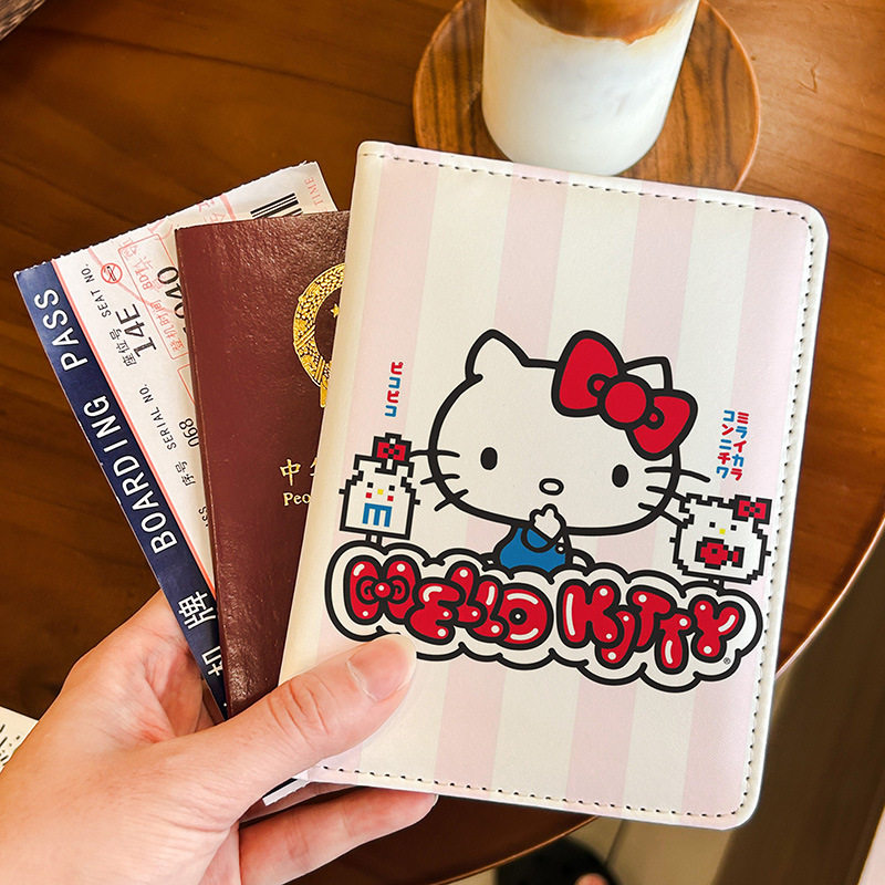 可爱猫旅游护照夹证件包保护套多功能卡包出国旅行便携收纳