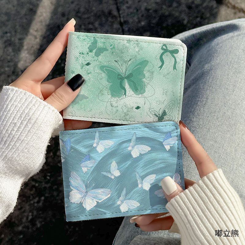 绿蝴蝶行驶证保护套皮套网红款一体包机动车驾照本卡包个性证件夹